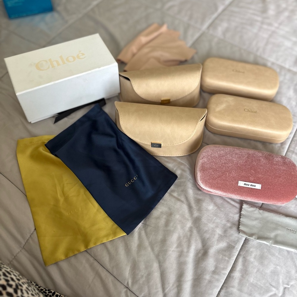 Sunglasses cases and accessories